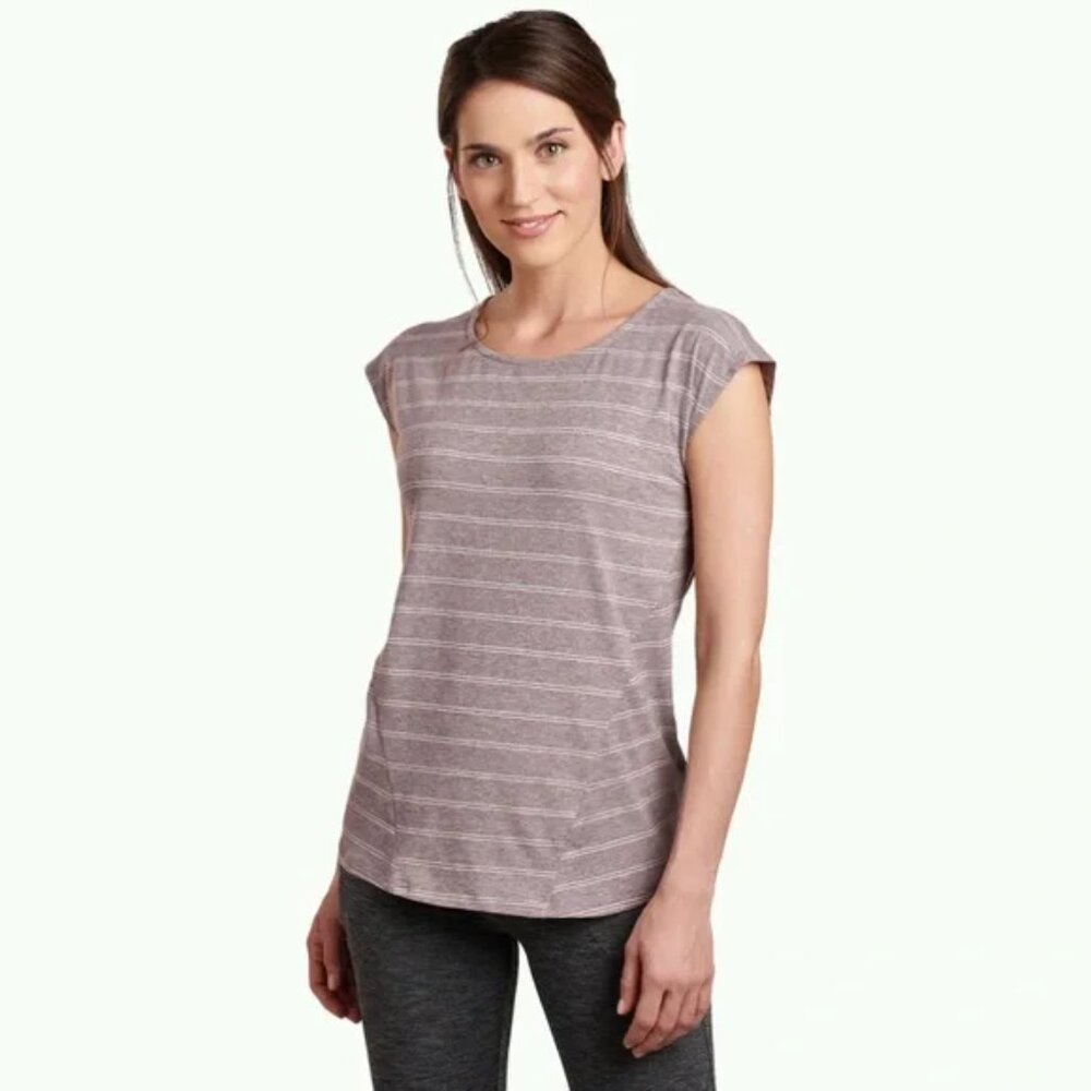 Kuhl Laural Grey with white stripes sleeveless top size small